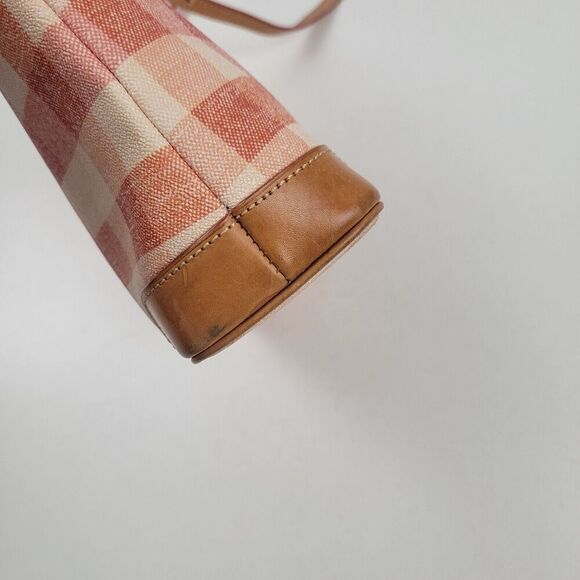 Dooney & Bourke Pink Quad Check Ginger Crossbody Bag Purse Saffiano Tote - Picture 5 of 16
